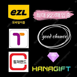 [매입] 티머니(모바일티머니) / 이즐(캐시비) 최고가매입 컬쳐랜드 / 페이코 구매 가능합니다
