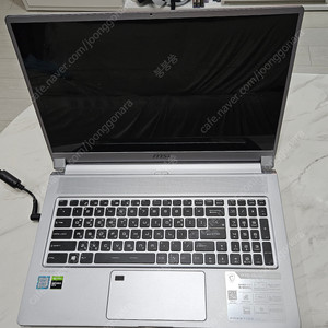 MSI 17인치(144hz) 게이밍 노트북 I7-9750H, GTX1660TI, 24GB RAM, 500Gb SSD X 2 _ P75 Creator 9SD 풀박스