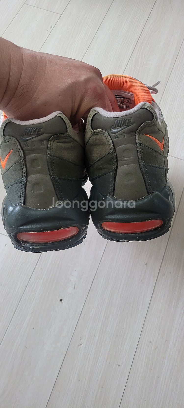 (정품)나이키 에어맥스95 뉴트럴 올리브 토탈 오렌지 ...--2