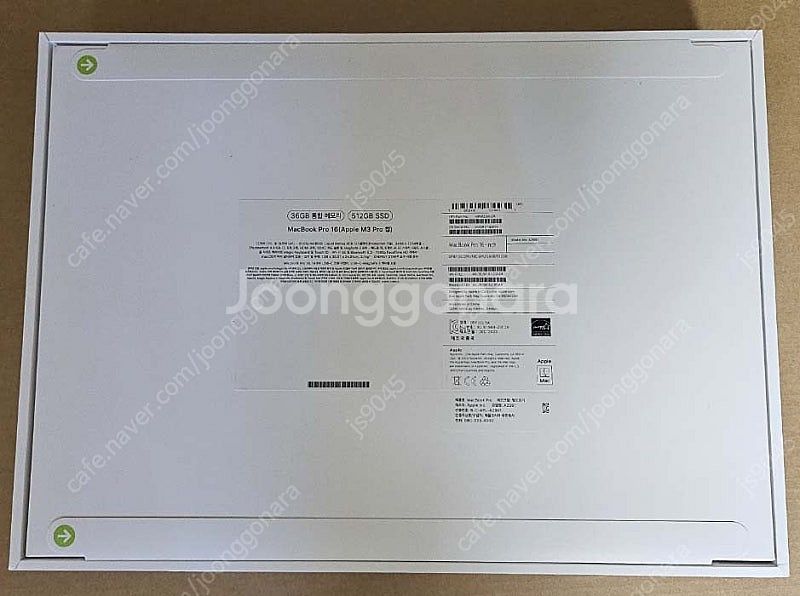 -미개봉-맥북 프로 16 M3 Pro 36G/ 512G...--2