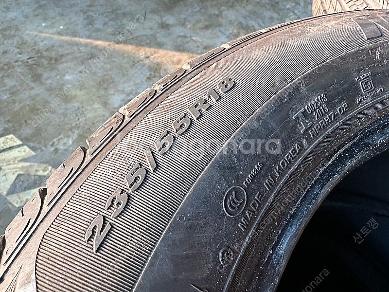 넥센 엔프리즈RH7 235/55/18 중고타이어 1대분--1