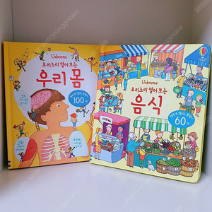 [S급] 어스본 음식 요리조리 플랩북 Usborne 유아 키즈 과학