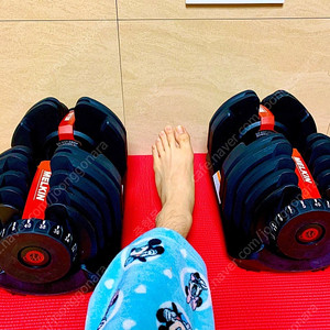 무게조절덤벨 40kg+각도조절벤치+소음매트