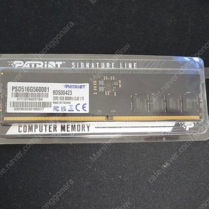 PATRIOT DDR5-5600 CL46 SIGNATURE 미개봉(A다이,언락) 개당 5.2만원 / 기업은행 천호점 앞 직거래