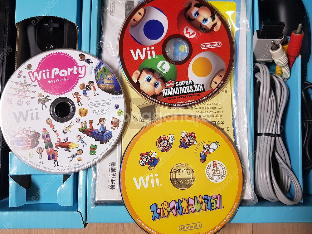 일판 wii 박스셋 모션플러스 CD3장 포함 (슈퍼마리...--5
