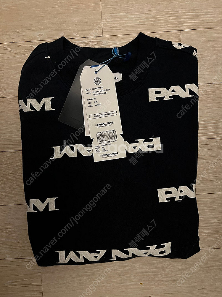 [새상품] 라이프팬암 올오버 오버핏 맨투맨 네이비--1