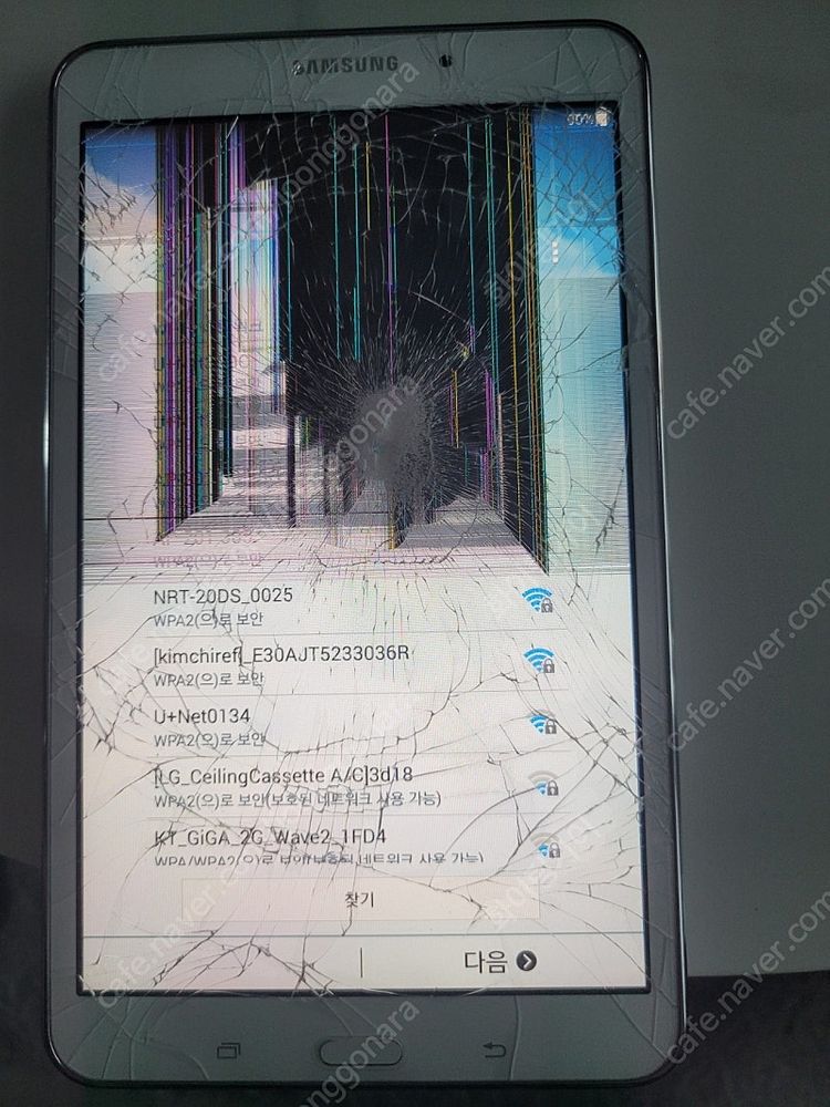 삼성8인치 부품용 태블릿.액정파손.--1