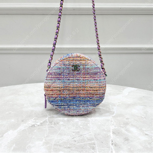 [럭스유] 샤넬 CC 로고 트위드 멀티컬러 라운드 동그리 체인백