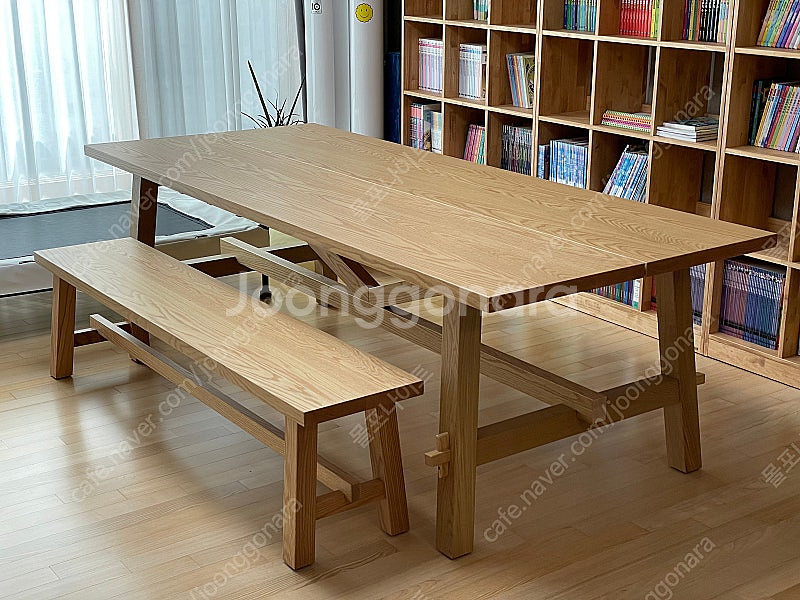 이케아 IKEA 뫼켈뷔 대형식탁 테이블 & 벤치--0
