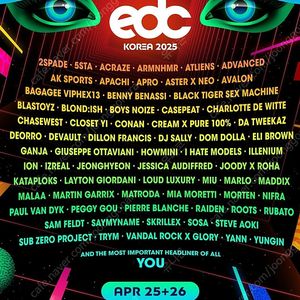 edc2025코리아 양일권ga한장팝니다