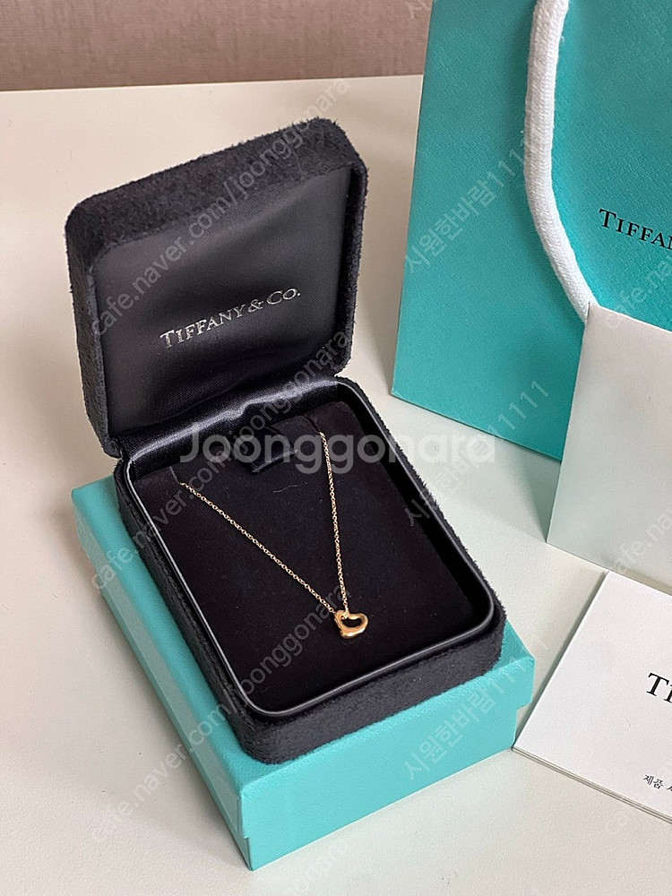 티파니앤코 하트 목걸이 18k--1