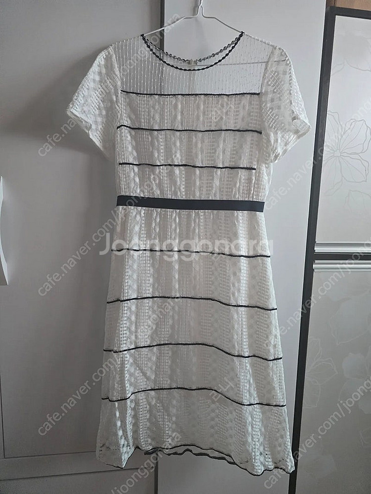 듀엘 레이스 펀칭 원피스 d192mse050 화이트 6...--0