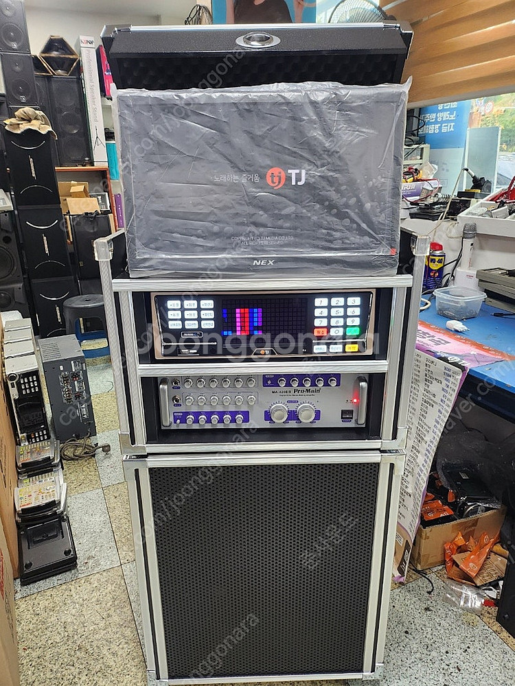 [세제품 일체형 이동식 노래방기계]노래방 세트 판매 -서울 경기권 무료 배송---0