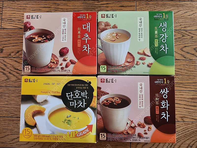 [미개봉] 담터 대추차,생강차,단호박마차,쌍화차