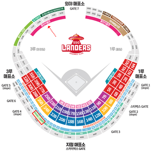 4월18일(금)LG vs SSG 3루엘지측 스카이탁자석 4인석 판매