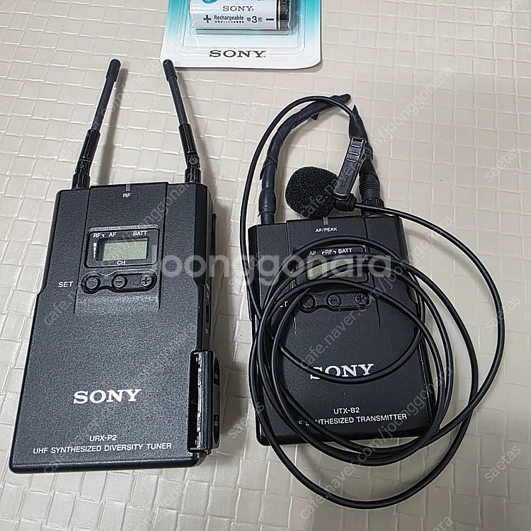 스마트폰에도 연결 가능한 소니 무선마이크 URX-P2 UTX-B2 세트 판매합니다--0