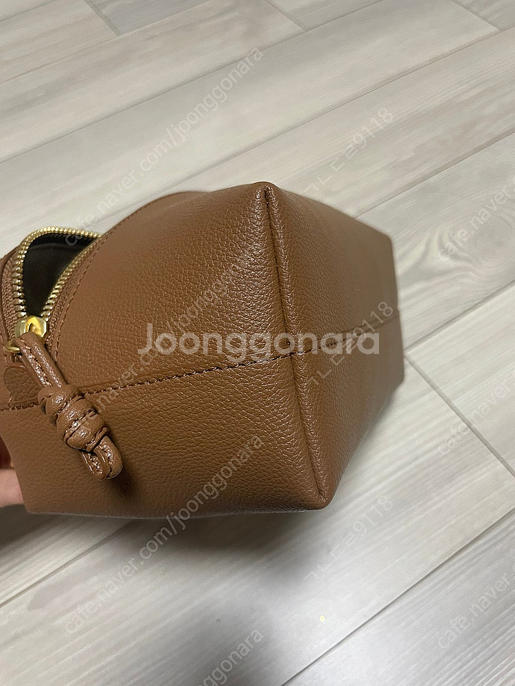 한섬 볼큐브백 카멜컬러--3