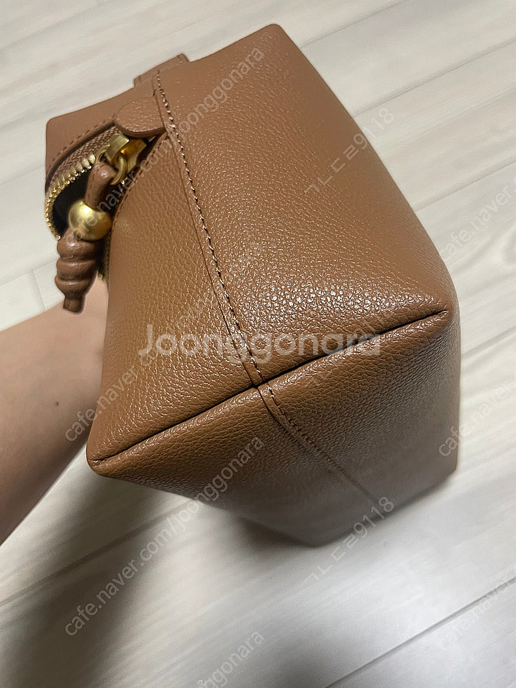 한섬 볼큐브백 카멜컬러--5