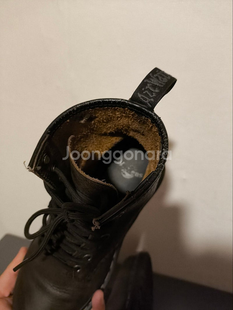 uk3 220mm 닥터마틴 1460 블랙브라운 워커--6