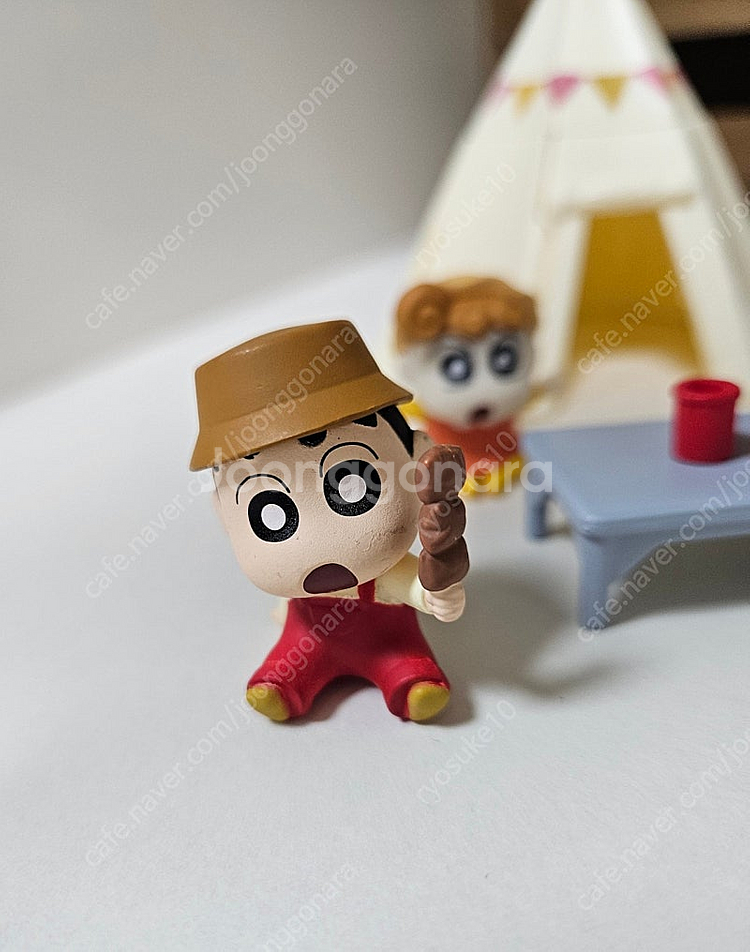 짱구 캠핑 피규어[짱구,짱아,흰둥이,텐트]--2