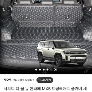 샤오토 디올뉴싼타페MX5 트렁크풀커버매트 블랙