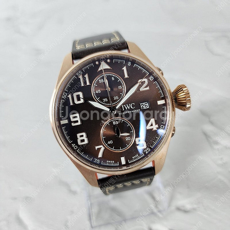 IWC 빅파일럿 모노푸셔 앙트완드 에디션 가죽 시계--0