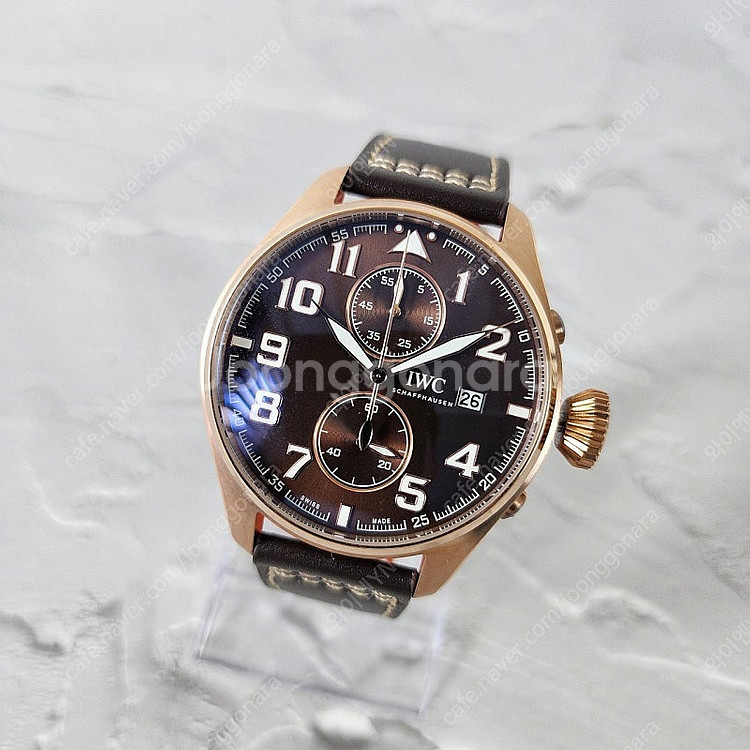 IWC 빅파일럿 모노푸셔 앙트완드 에디션 가죽 시계--2