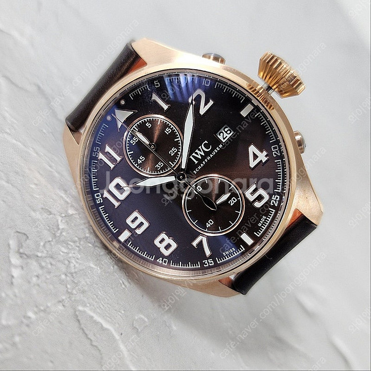 IWC 빅파일럿 모노푸셔 앙트완드 에디션 가죽 시계--5