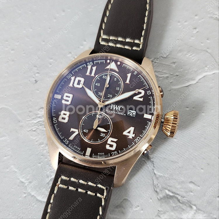 IWC 빅파일럿 모노푸셔 앙트완드 에디션 가죽 시계--8