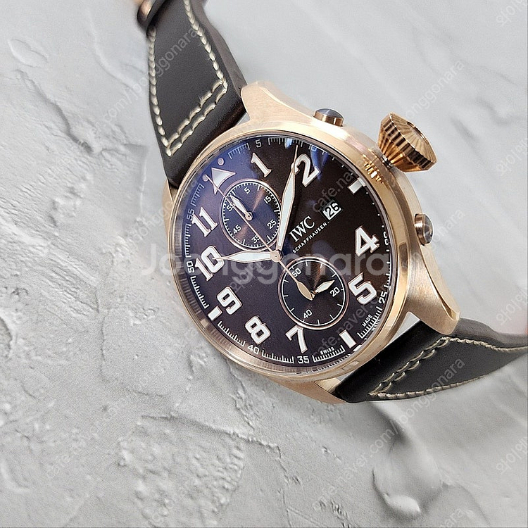 IWC 빅파일럿 모노푸셔 앙트완드 에디션 가죽 시계--9