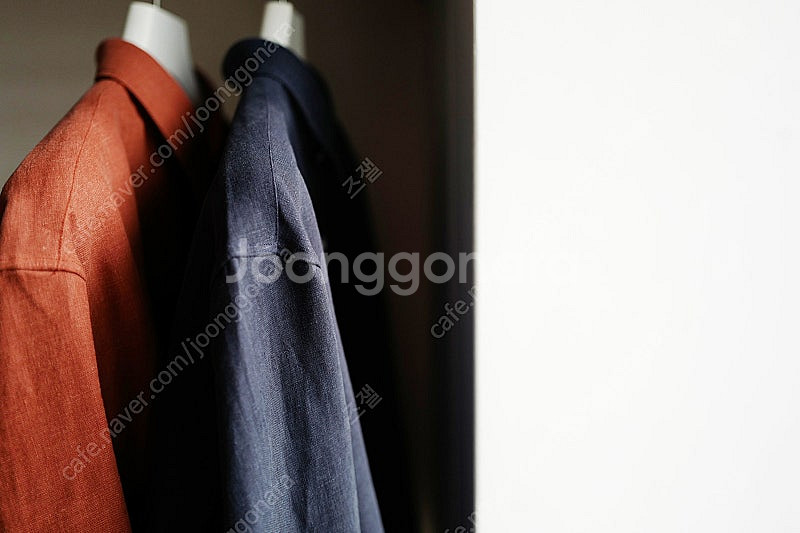 De Bonne Facture 린넨 셔츠 벽돌색 SIZ...--4