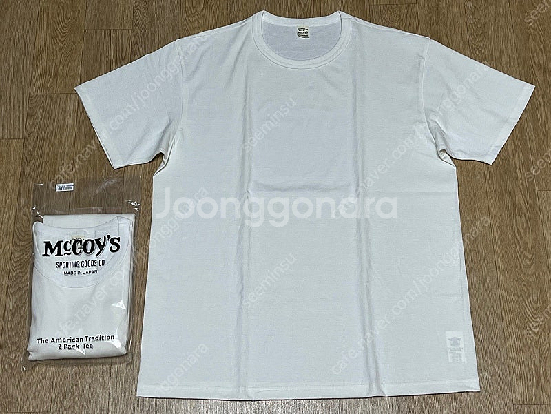 [XXL] 리얼맥코이 25SS 2팩 반팔티 화이트 새제...--1