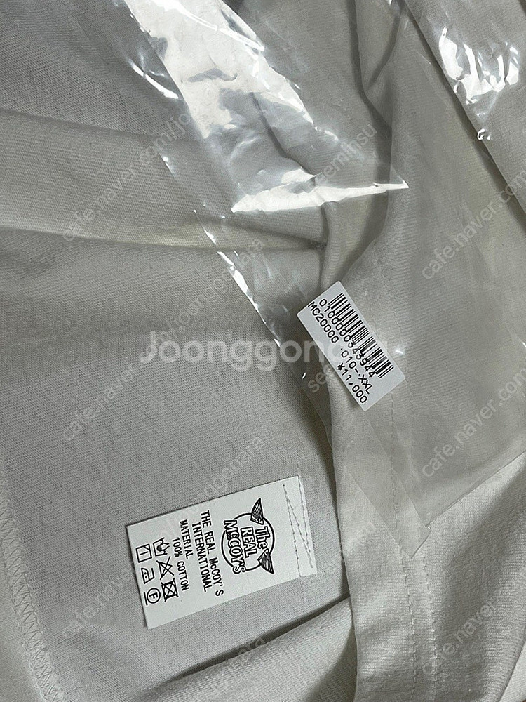 [XXL] 리얼맥코이 25SS 2팩 반팔티 화이트 새제...--3