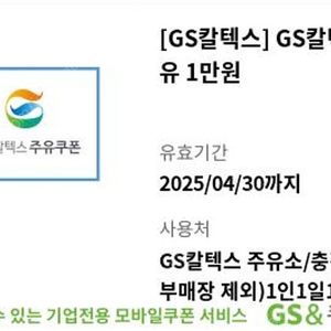 Gs 주유 1만원권