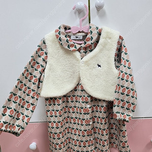 블루독 여아 니트 원피스 조끼 세트 85ㅡ90