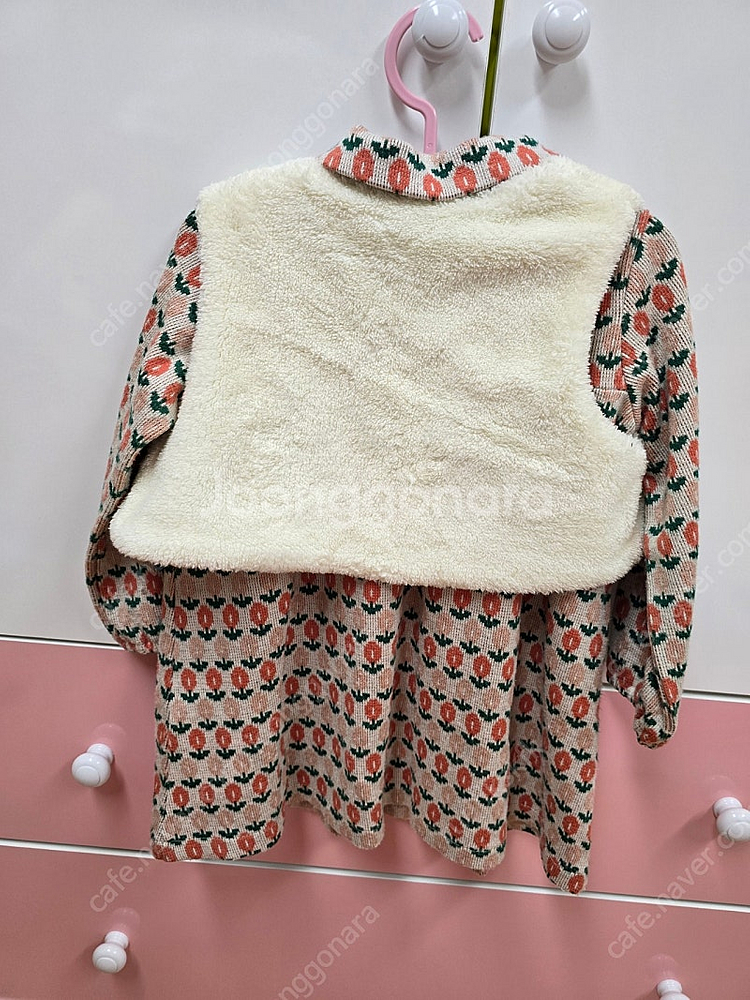 블루독 여아 니트 원피스 조끼 세트 85ㅡ90--2