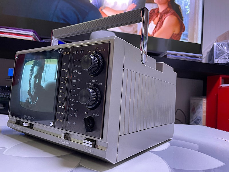 [옛날티비]1980‘S~SONY(소니)5인치 미니 빈티지 브라운관티비///흑백tv///레트로티비 판매합니다.--2