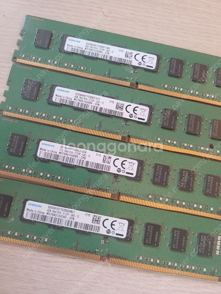 삼성 4G DDR4 1Rx8 PC4 2133P 판매합니...--0