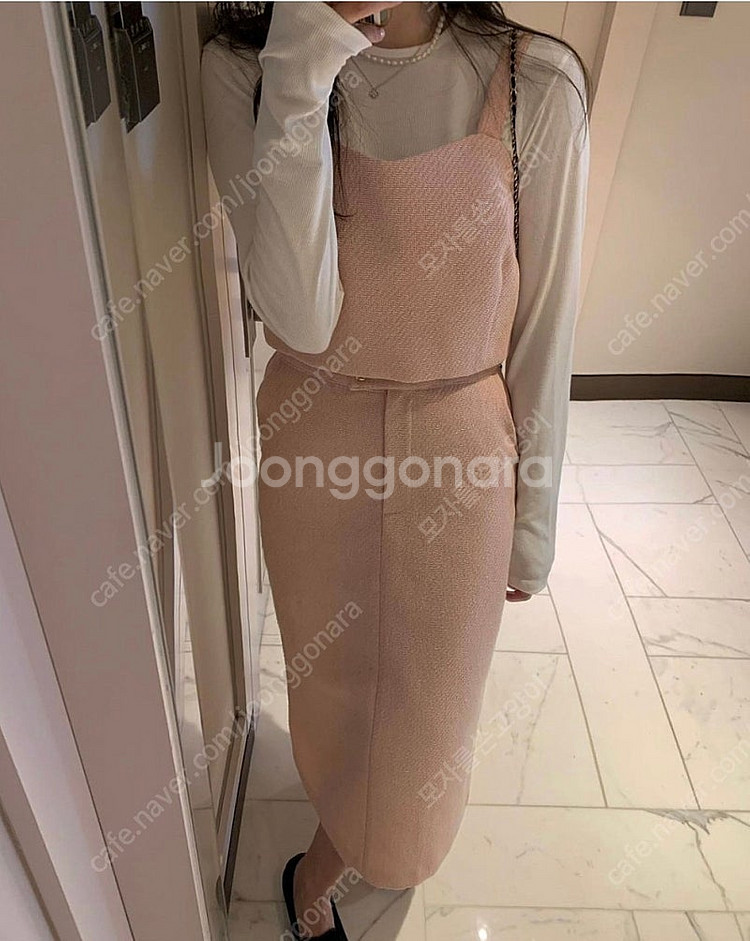 프리티영띵 프영띵 푸딩 뷔스티에 스커트 세트--2