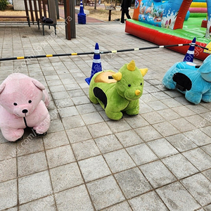어린이날 놀이기구 대여 무궤도기차/회전컵/동물라이더