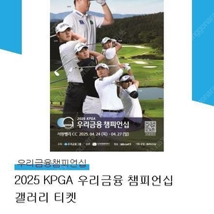 우리금융챔피언십 갤러리 티켓 2장 일괄 4000원