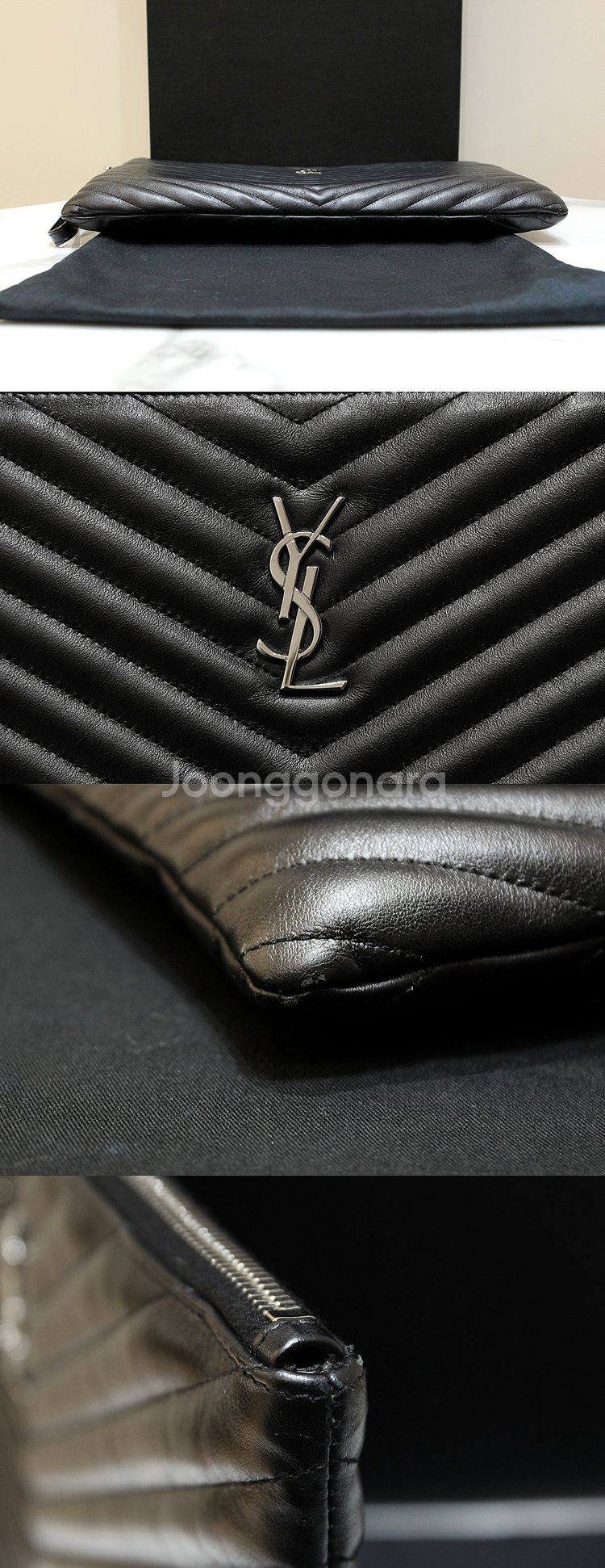 [중고명품다올] 생로랑 YSL 모노그램 마틀라세 퀄팅 ...--2