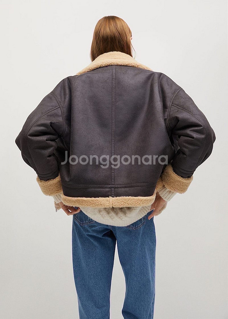 망고 루즈핏 무스탕 택 달린 새상품--2