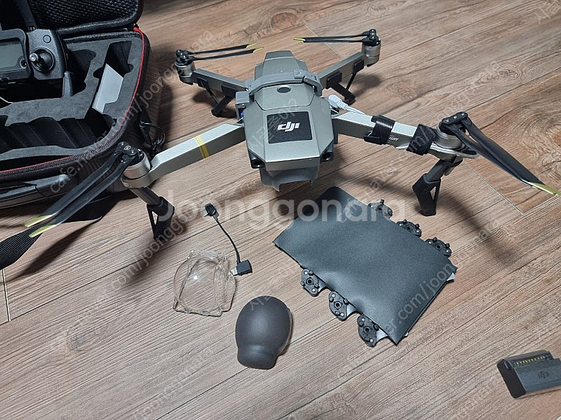 매빅 프로 플래티넘 배터리 3개 + 낙하장치 + DJI...--2
