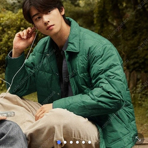 지오다노 초경량 셔켓 L 초록 새옷 무료배송