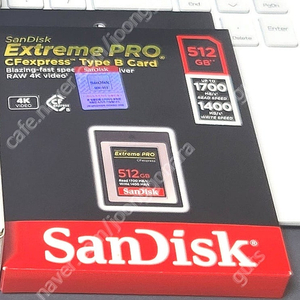 미개봉 샌디스크 센디스크 CFexpress TypeB 타입B 512GB 익스트림 프로 카드