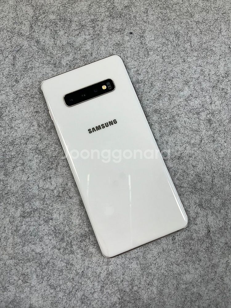 (자급제무잔상)갤럭시S10플러스 화이트 512G 미파손...--0