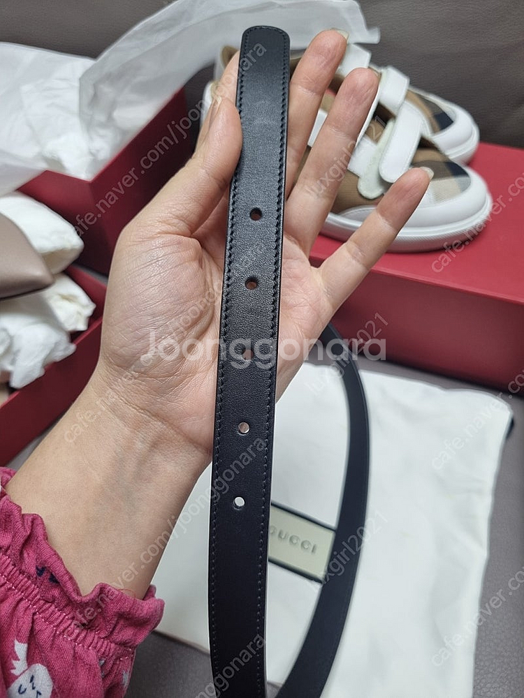 정품 구찌 GG 마몬트 앤틱 버클 2cm sz 75--2