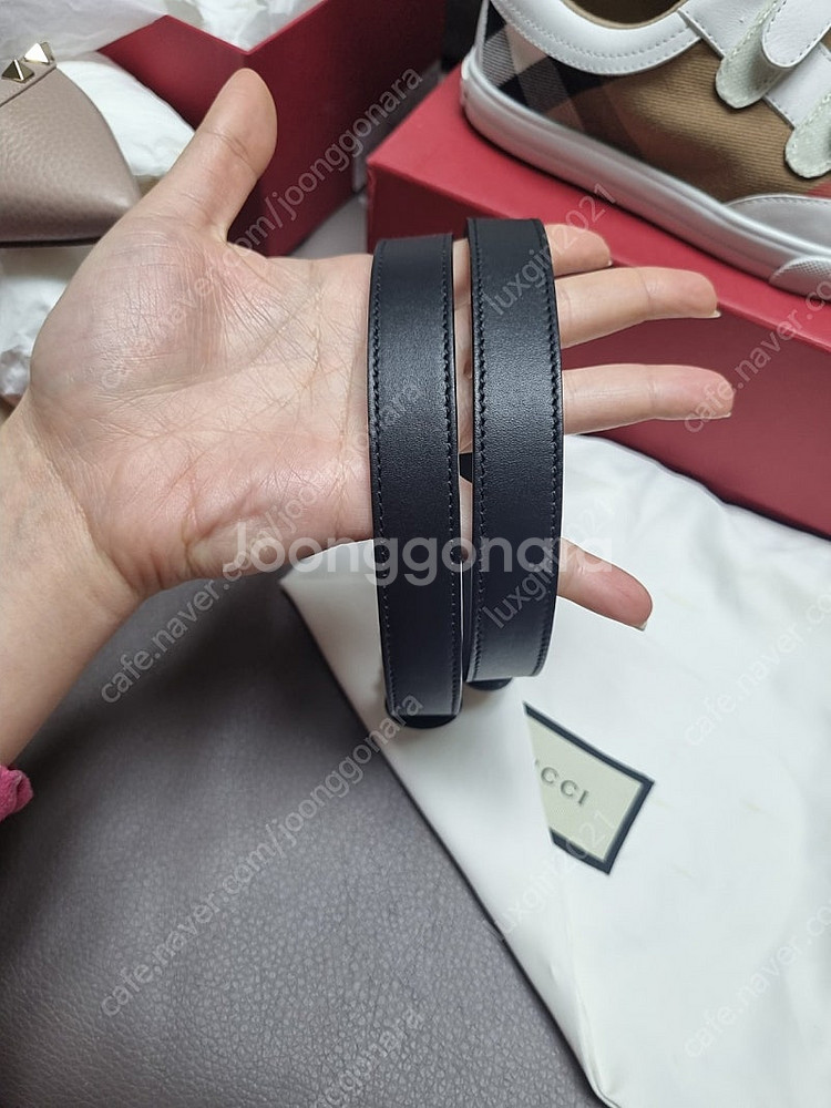 정품 구찌 GG 마몬트 앤틱 버클 2cm sz 75--5