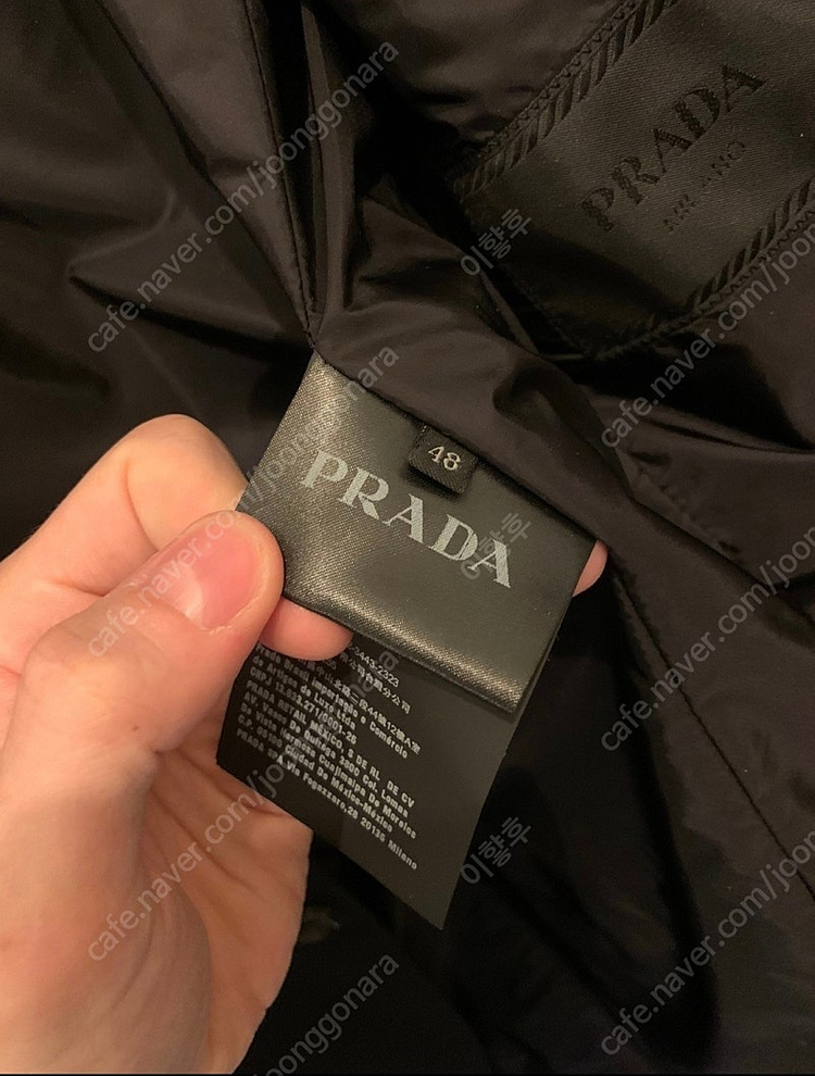 프라다 PRADA 후드 레이어드 블랙 블레이저 자켓 100사이즈 새제품 이미지